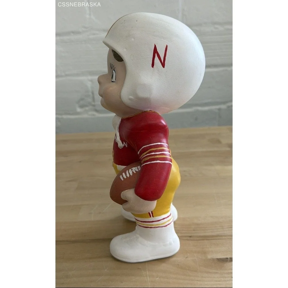 Vintage‎ Atlantic Mold plaster starry-eyed smiling football boy -hand painted